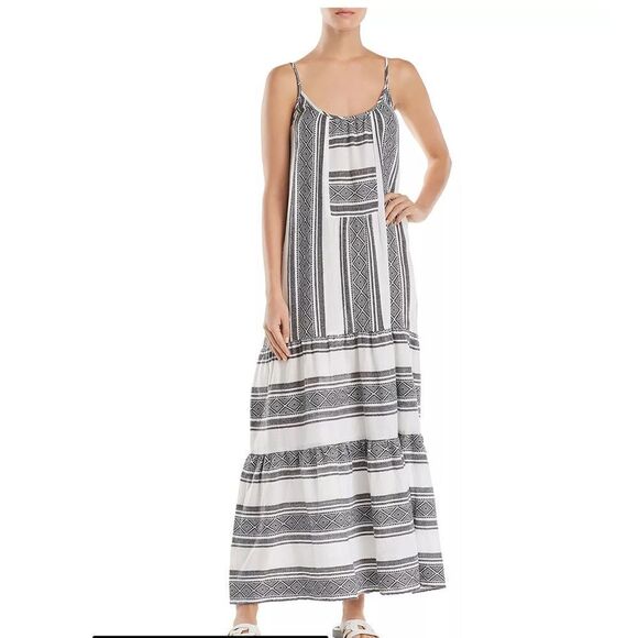 Velvet By Graham & Spencer maxidress sundress  red/white size Small - Picture 1 of 11